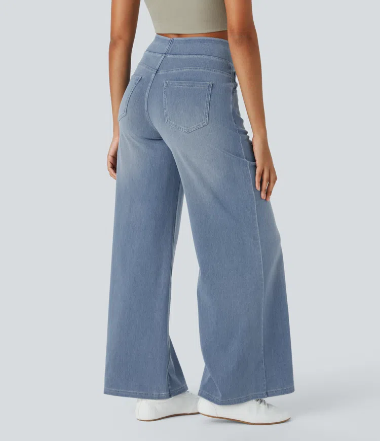 Hazel | Jeans palazzo extensibles