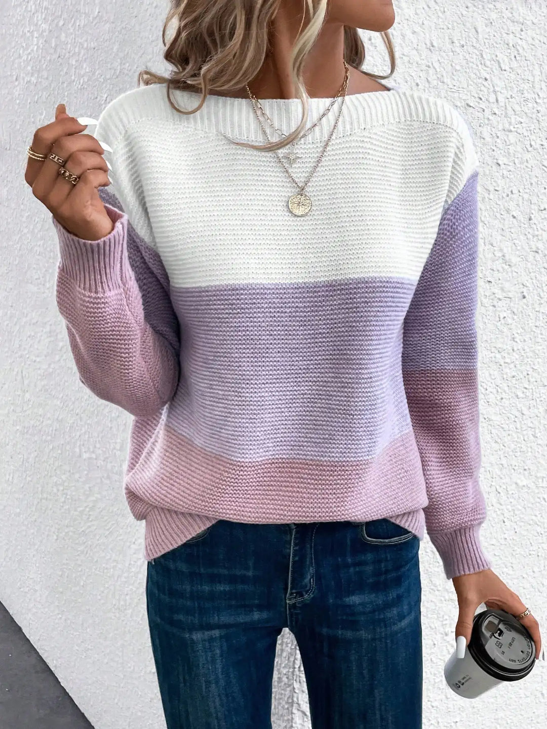 Bella - Pull en tricot ombré